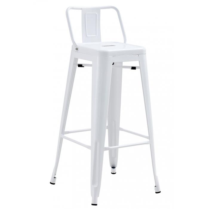 5 Taburetes tol r1 ek, apilable, acero, blanco - 5 unidades