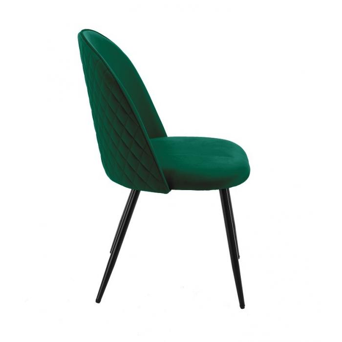 4 Sillas magda new, metal, tapizado velvet verde - 4 unidades