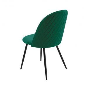 4 Sillas magda new, metal, tapizado velvet verde - 4 unidades