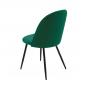 4 Sillas magda new, metal, tapizado velvet verde - 4 unidades
