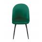 4 Sillas magda new, metal, tapizado velvet verde - 4 unidades