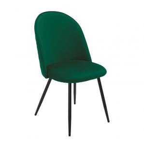 4 Sillas magda new, metal, tapizado velvet verde - 4 unidades