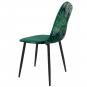 4 Sillas horus new, metal, tapizado velvet verde con trasera floral a juego - 4 unidades