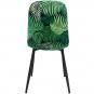 4 Sillas horus new, metal, tapizado velvet verde con trasera floral a juego - 4 unidades