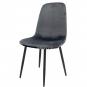 4 Sillas horus new, metal, tapizado velvet gris con trasera floral a juego - 4 unidades