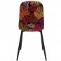 4 Sillas horus new, metal, tapizado velvet amarillo con trasera floral a juego - 4 unidades