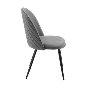 4 Sillas magda new, metal, tapizado velvet gris - 4 unidades