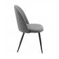 4 Sillas magda new, metal, tapizado velvet gris - 4 unidades