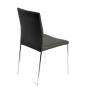 4 Sillas inma, apilable, metal, similpiel negra - 4 unidades