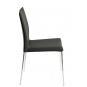 4 Sillas inma, apilable, metal, similpiel negra - 4 unidades