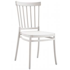 4 Sillas milos new, apilable, tratamiento anti uv, polipropileno blanco - 4 unidades