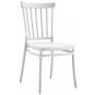 4 Sillas milos new, apilable, tratamiento anti uv, polipropileno blanco - 4 unidades