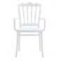 4 Sillones wedding, apilable, polipropileno blanco - 4 unidades