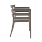4 Sillones salerno, apilable, polipropileno marrón light - 4 unidades