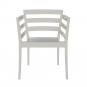 4 Sillones salerno, apilable, polipropileno gris pálido - 4 unidades