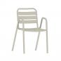 4 Sillones tropicana, apilable, polipropileno gris pálido - 4 unidades