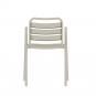 4 Sillones tropicana, apilable, polipropileno gris pálido - 4 unidades