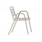 4 Sillones tropicana, apilable, polipropileno gris pálido - 4 unidades