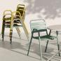 4 Sillones tropicana, apilable, polipropileno marrón light - 4 unidades