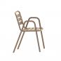 4 Sillones tropicana, apilable, polipropileno marrón light - 4 unidades