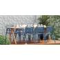 4 Sillones tropicana, apilable, polipropileno marrón light - 4 unidades