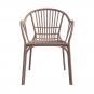 4 Sillones amalfi, apilable, polipropileno marrón light - 4 unidades