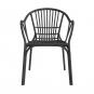 4 Sillones amalfi, apilable, polipropileno antracita - 4 unidades