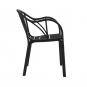 4 Sillones amalfi, apilable, polipropileno antracita - 4 unidades
