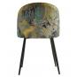 4 Sillas palm yellow, metal, tapizado velvet amarillo con trasera palm - 4 unidades
