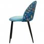 4 Sillas carnaval sky blue, metal, tapizado velvet azul con trasera carnaval - 4 unidades