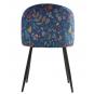 4 Sillas carnaval sky blue, metal, tapizado velvet azul con trasera carnaval - 4 unidades