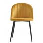 4 Sillas carnaval yellow, metal, tapizado velvet amarillo con trasera carnaval - 4 unidades