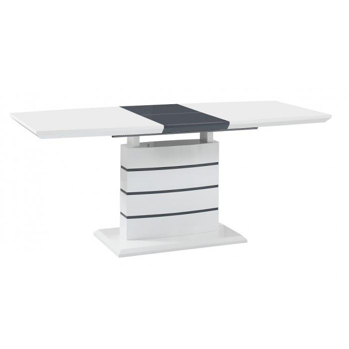 Mesa chambery, extensible, lacada blanca, 140 ~ 180 x 80 cms