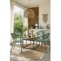 4 Sillones ibiza, apilable, tratamiento anti uv, polipropileno y cuerda verde claro - 4 unidades