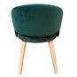 2 Sillones viseu, contrachapado de madera de hevea, natural, velvet verde oscuro - 2 unidades