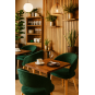 2 Sillones viseu, contrachapado de madera de hevea, natural, velvet verde oscuro - 2 unidades