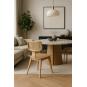 2 Sillas corbel, contrachapado de madera de hevea, rejilla, acabado natural - 2 unidades