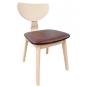 2 Sillas dublin, contrachapado de madera de hevea, natural, similpiel marrón - 2 unidades