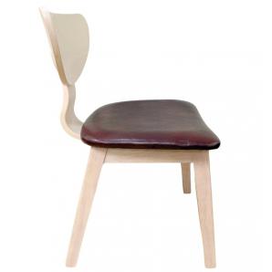 2 Sillas dublin, contrachapado de madera de hevea, natural, similpiel marrón - 2 unidades