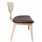 2 Sillas dublin, contrachapado de madera de hevea, natural, similpiel marrón - 2 unidades