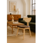 2 Sillas dublin, contrachapado de madera de hevea, natural, similpiel marrón - 2 unidades