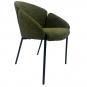 2 Sillones giorgio, metal, tapizado chenilla verde bosque - 2 unidades