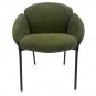2 Sillones giorgio, metal, tapizado chenilla verde bosque - 2 unidades