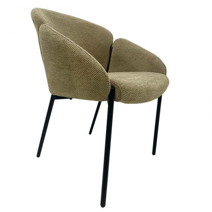 2 Sillones giorgio, metal, tapizado chenilla marrón visón - 2 unidades