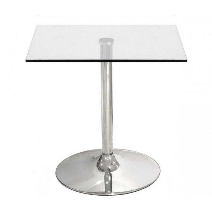 Mesa bernie 60c, cromada, cristal templado 60 x 60 cms