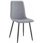 4 Sillas lucia new, metal, tapizado velvet gris oscuro - 4 unidades