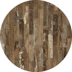 2 Tableros de mesa werzalit wer-woodart, maracaibo 4614, 60 cms de diámetro - 2 unidades