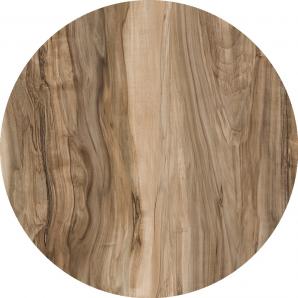 2 Tableros de mesa werzalit wer-woodart, indian shesman 4525, 70 cms de diámetro - 2 unidades