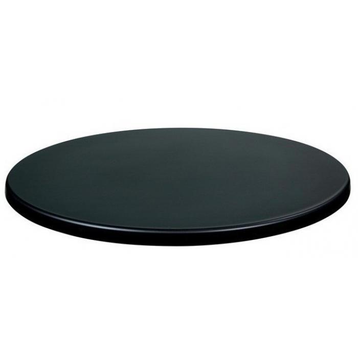 2 Tableros de mesa werzalit wer-uniart, negro 3190, 80 cms de diámetro - 2 unidades