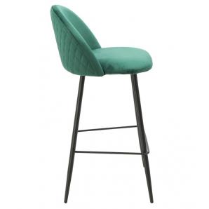 2 Taburetes magda new, metal, tapizado velvet verde - 2 unidades